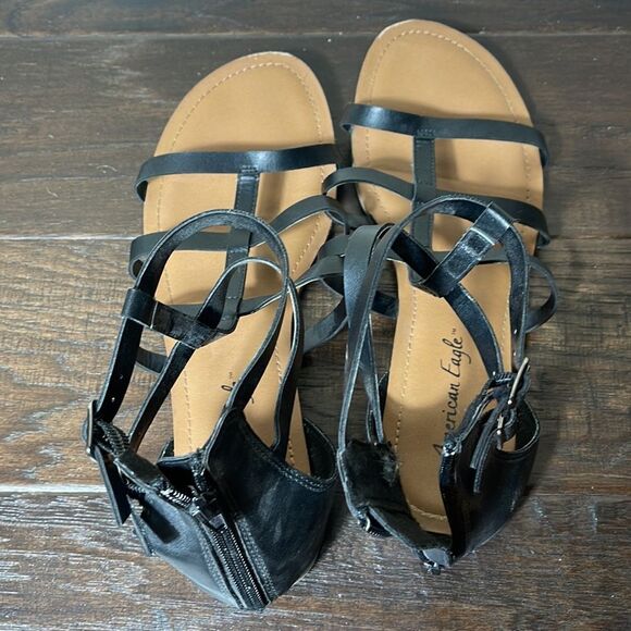 AMERICAN EAGLE BLACK SANDAL SIZE 9 - Picture 5 of 9